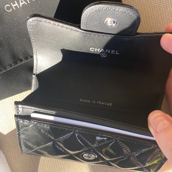 Chanel Card Holder SO BLACK 20P NEVER USED - Picture 5 of 6
